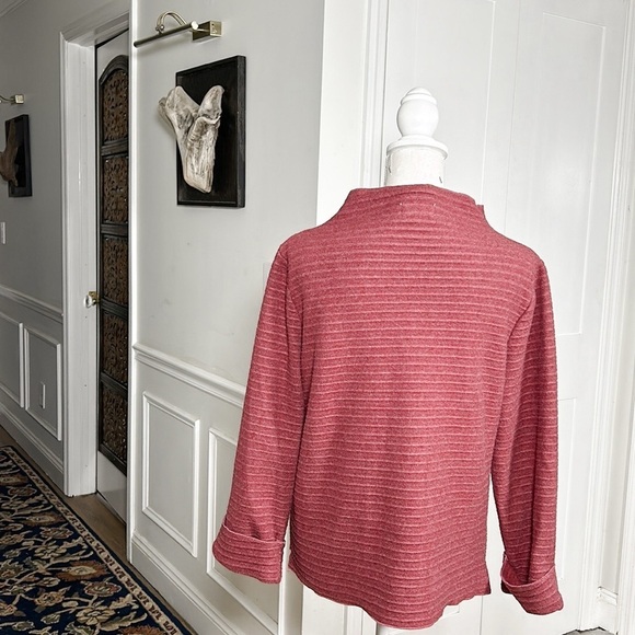 Habitat Womens Burgundy Funnel Neck Loose Fit Pullover Sweater Rayon Blend S - Picture 3 of 8